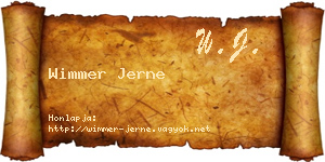 Wimmer Jerne névjegykártya